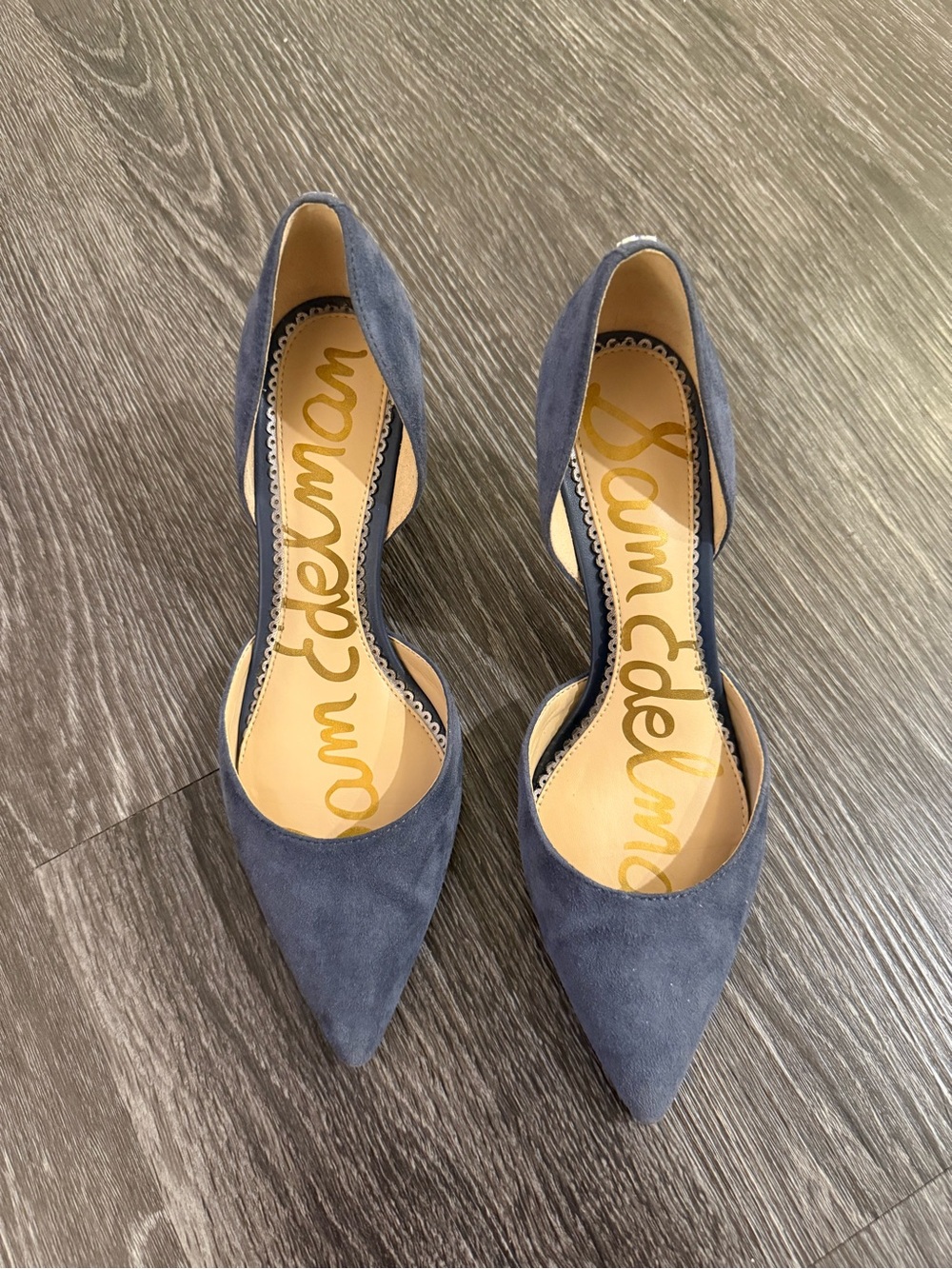 Sam Edelman Blue Suede D'Orsay Heels 6 1/2